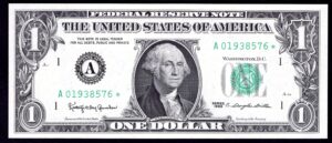 U.S.A., Federal Reserve, $1, 1963, Boston, replacement (Pick 443a), UNC