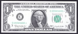U.S.A., Federal Reserve, $1, 1963, Philadelphia, replacement (Pick 443a), AUNC