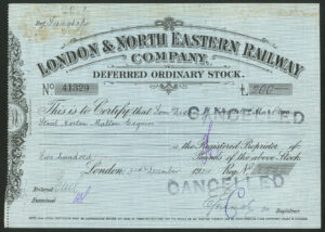London & North Eastern Railway Company, deferred ordinary stock, 19[24], cancelled - Image 1