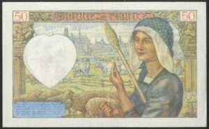 France, Banque de France, 50 francs, 24-4-1941 (Pick73e). AUNC. - Image 2