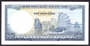 Vietnam, National Bank of Vietnam, 500 Dong (1966), D9 468677 (WPM 23a). GEF. - Image 2