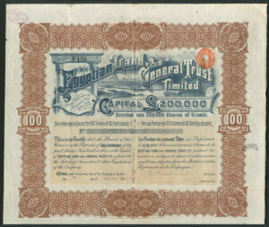 Egypt: Egyptian Land & General Trust Ltd., 100 shares of £1, 1907