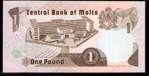Malta, Bank Central, One Lira, (1979), A/5 117800 (Pick 34a). AUNC - Image 2