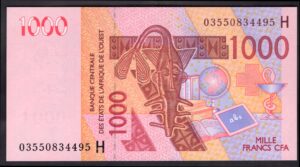 Niger, Banque Centrale...L'Ouest, 1,000 francs, 2003, 03550834495 (WPM 615Ha). AU.