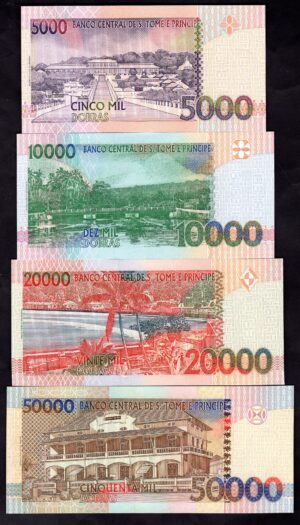 St Thomas & Prince, Banco Central, 4 notes, 1996 (WPM 65b, 66b, 67b & 68b). - Image 2
