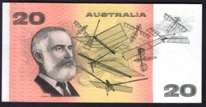 Australia, Reserve Bank, $20, Phillips-Wheeler (1974), XLF 760485 (Pick 46a). GVF+. - Image 2