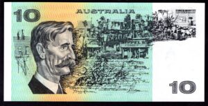 Australia, Reserve Bank, Knight-Stone, $10 (1979), TRX 957931, (Pick 45c), VF-EF - Image 2
