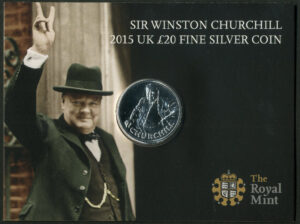 2015 Sir Winston Churchill £20 Fine Silver Coin, Royal Mint - Image 1