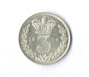 Victoria, Threepence, 1878, GEF - Image 2