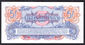 GB Military; British Armed Forces, 5 shillings (1961), unthreaded variety. (Pick M20c). EF. - Image 2