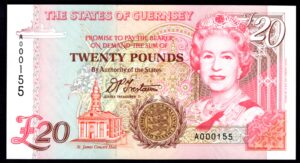 Guernsey, States Issue, £20, (1995), series A (BYB GU63a). UNC.