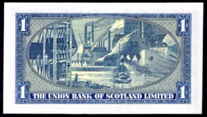 Scotland, Union Bank, £1, first date 1-3-1949, A/19 461556 (PMS UB68a). VF-EF. - Image 2