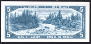 Canada, Bank of Canada, $5,1954, M/X 5525759 (Pick 77b ), VF-EF. - Image 2
