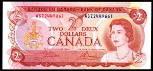 Canada, Bank of Canada, $2, 1974, AGZ 2449661 (Pick 86b). GEF.