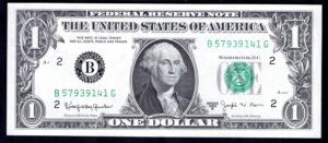 U.S.A., Federal Reserve, $1, 1963B, New York, Block B---G (Pick 443c). AUNC.