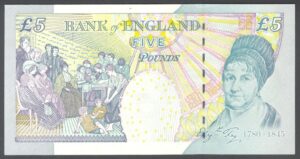 Bank of England, Lowther, £5, "Cut Halo" (2002). Mid series (Duggleby; B395). AU-UNC. - Image 2