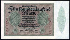 Germany, Reichsbanknote, 500,000 marks, 1-5-1923, Series E (Pick 88a). GEF.