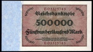 Germany, Reichsbanknote, 500,000 marks, 1-5-1923, Series E (Pick 88a). GEF. - Image 2