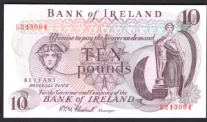 Ireland, Bank of Ireland, £10 (1972) Series U (PMI BA112), AUNC