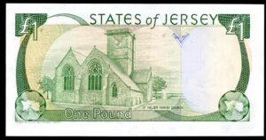 Jersey, States Issue, £1 (1989), May sig, first series low number (BYB JE13). AU. - Image 2