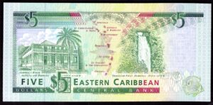 St Kitts, ECC Bank, $5 (1993), A571351K. (WPM 26k). UNC. - Image 2