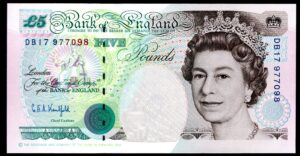 Bank of England, Kentfield, £5 (1993), mid series (Duggleby; 364). AU.
