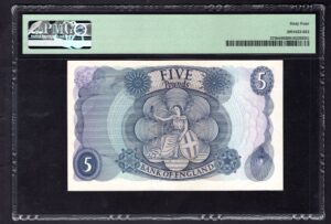 Bank of England, J.S. Fforde, £5, (1966-70) #S74  692236 (EPM B312). Slabbed PMG 64 Choice Unc. - Image 2