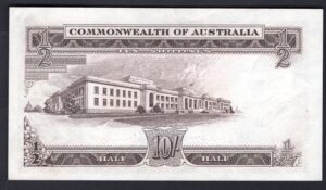 Australia, Commonwealth Bank, Coombs-Wilson, 10 shillings (1954), AC/02 003424 (WPM 29a). GVF. - Image 2