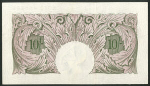 Bank of England, K.O. Peppiatt, 10 shillings, emergency issue, 1940, K--D, AUNC - Image 2