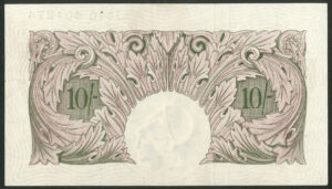 Bank of England, K.O. Peppiatt, 10 shillings, emergency issue, 1940, J--D, AUNC - Image 2