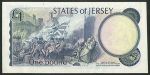 Jersey: J. Clennett, £1 (1976), series BB, GEF-AUNC - Image 2