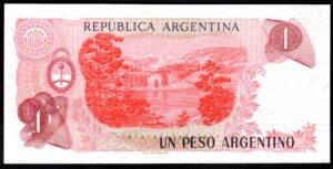 Argentina, Banco Central, 1 peso Argentino (1983), series 14----B (WPM 311). 10 notes. AU. - Image 2