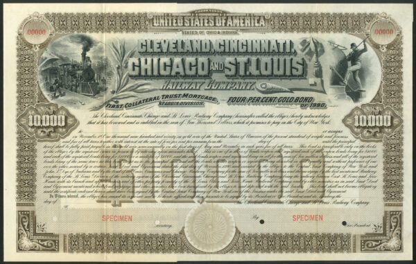 Cleveland Cincinnati Chicago & St Louis 10000