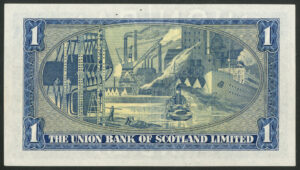 Scotland, Union Bank of Scotland Ltd., 1 pound, 2nd Aug 1951 (PMS UB68a), EF - Image 2