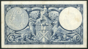 Scotland, Commercial Bank of Scotland, £1, 3rd January 1956, 271 753552, GVF - Image 2