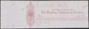 Banking Company in Aberdeen, unused cheque, Aberdeen, 184-