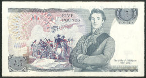 Bank of England, J.B. Page, 5 pounds, (1973), AR- to CX- mid series (EPM B336). AUNC - Image 2