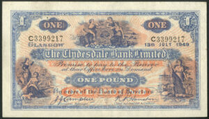 Scotland, Clydesdale Bank Ltd., 1 pound, 13th July 1949, Campbell/Houston, EF