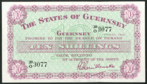 Guernsey, States of Guernsey, 10 shillings, 1st July 1966, UNC