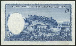 Scotland, National Commercial Bank of Scotland, £5, 1st Aug 1963, D. Alexander, VF - Image 2