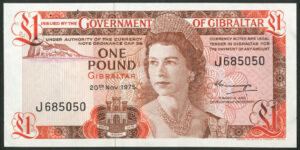 Gibraltar, Government, £1, 20th Nov 1975, Pick 21a, EF