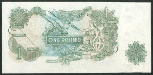 Bank of England, J. B. Page, 1 pound, (1970), replacement MW- mid series (EPM B323), UNC - Image 2