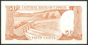 Cyprus, Central Bank, 50cent, 1-10-1988, UNC - Image 2