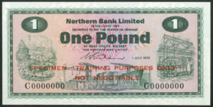 Northern Ireland, Northern Bank Ltd., £1, 1st July 1970, SPECIMEN (BNYB NI602a), AUNC
