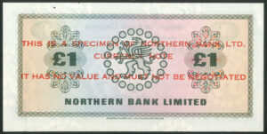 Northern Ireland, Northern Bank Ltd., £1, 1st July 1970, SPECIMEN (BNYB NI602a), AUNC - Image 2
