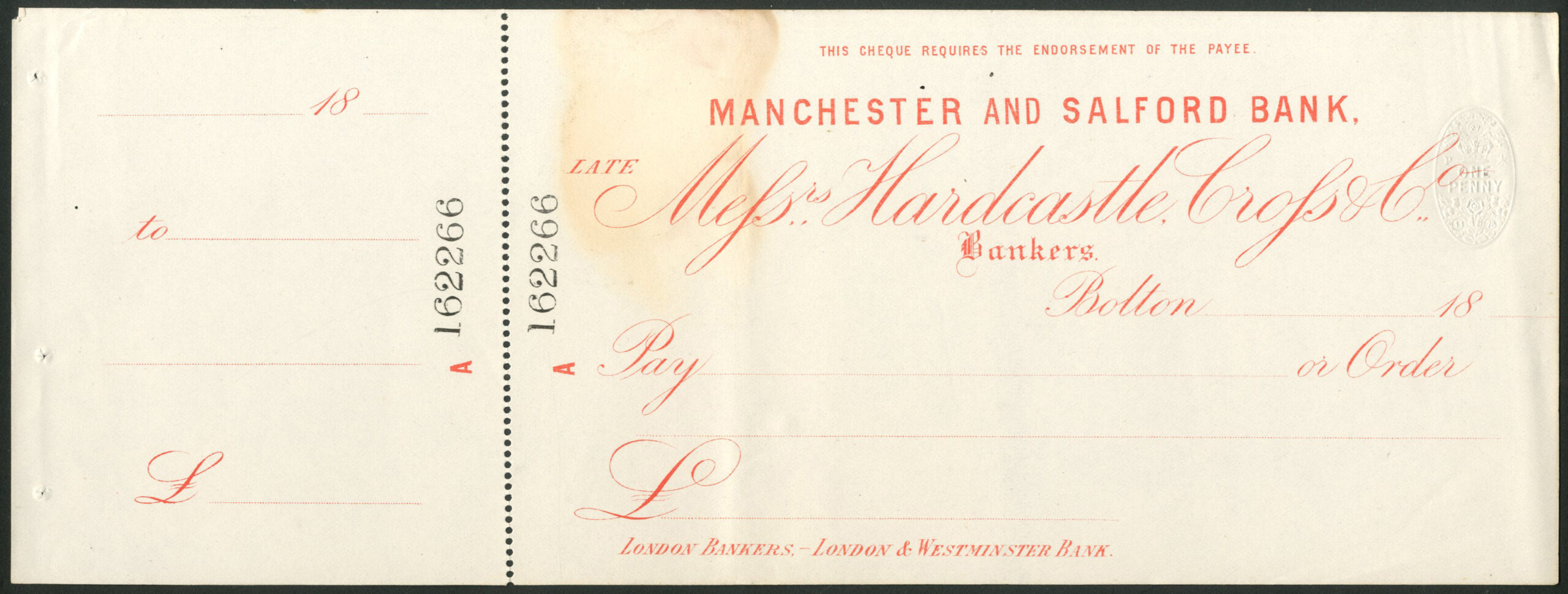 Manchester & Salford Bank, Bolton, 18[78] - M Veissid & Co.