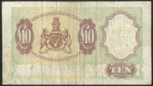 Northern Ireland, National Bank Ltd., £10, 1st July 1959 (PMI NA83), F - Image 2