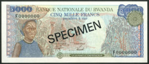 Rwanda, Banque Nationale, 5000 francs, SPECIMEN, 1-1-1988, UNC
