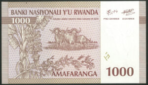 Rwanda, Banque Nationale, 1000 francs, 1-12-1994, UNC - Image 2