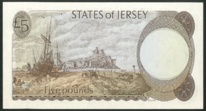Jersey, States of Jersey, £5 (1976), Clennett sig., AUNC - Image 2